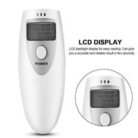 Testeur d'alcool portable 6387, éthylotest blanc à affichage unique avec précision standard et sans alarme
