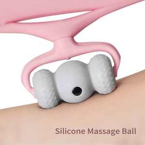 Masajeador de cuello cervical de doble punto de presión de mano con logotipo personalizado con producto de masaje de calidad Manual de 6 bolas - Product Image 3