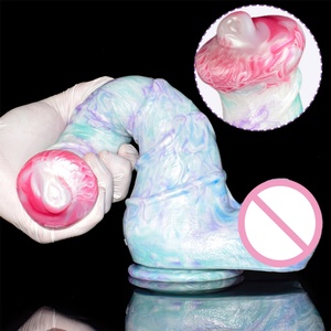 NNSX Long Horse Anal <b>Dildo</b> With Sucker Real Cock Head Large Colorful Animal Penis Big Butt Plugs Adult Sex Toys for Women - Product Image 2