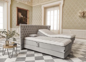 Cama articulada Premium personalizable de gran venta, cama de hotel de lujo magnífica con material de tela de estilo de diseño europeo - Product Image 3