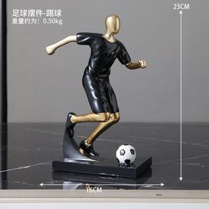 Modern Soccer Ornaments Resin Figure Sculpture Crafts Football Player Handicraft Home Living Room Desktop Decoration - Product Image 6