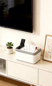 Cartoon Plastic Tissue <b>Box</b> Desktop Tissue Holder Multifunctional <b>Storage</b> Case for Living Room Bathroom - Product Image 6