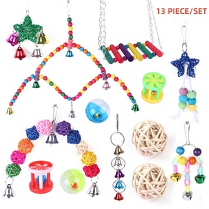10 parça/takım kuş çiğnemek oyuncaklar Pet kuş kafesi hamak salıncak oyuncak çiğneme oyuncaklar kuşlar için - Product Image 4