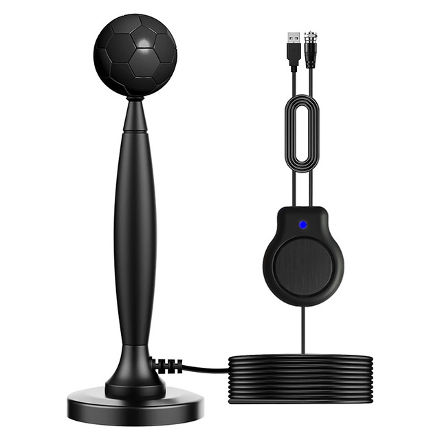 HA150 4K Digital TV Antenna 36dBi Gain HD Amplification VHF Frequency Indoor Ground Wave F-Male Connector 75 Ohm Impedance for