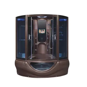 热销部门造型蒸汽淋浴房，带咖啡色框架