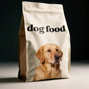 Bolsa de Fondo Plano de Plástico PE de Grado Alimenticio Personalizada de Alta Calidad con Cierre Hermético para Envasado de Alimentos para Mascotas como Perros y Gatos - Product Image 1