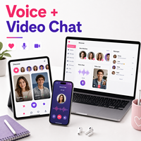 Développement d'une application de rencontre avec logiciel de chat vocal pour MAC, version Internet, messagerie, vidéo et communauté sociale