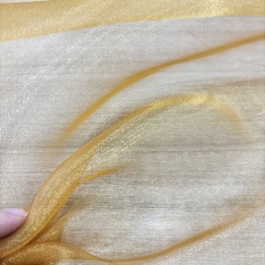 Produttore 30gsm morbido poliestere lucido seta crêpe Georgette Chiffon tessuto Organza tessuto Plain Pattern per la realizzazione di abiti - Product Image 3