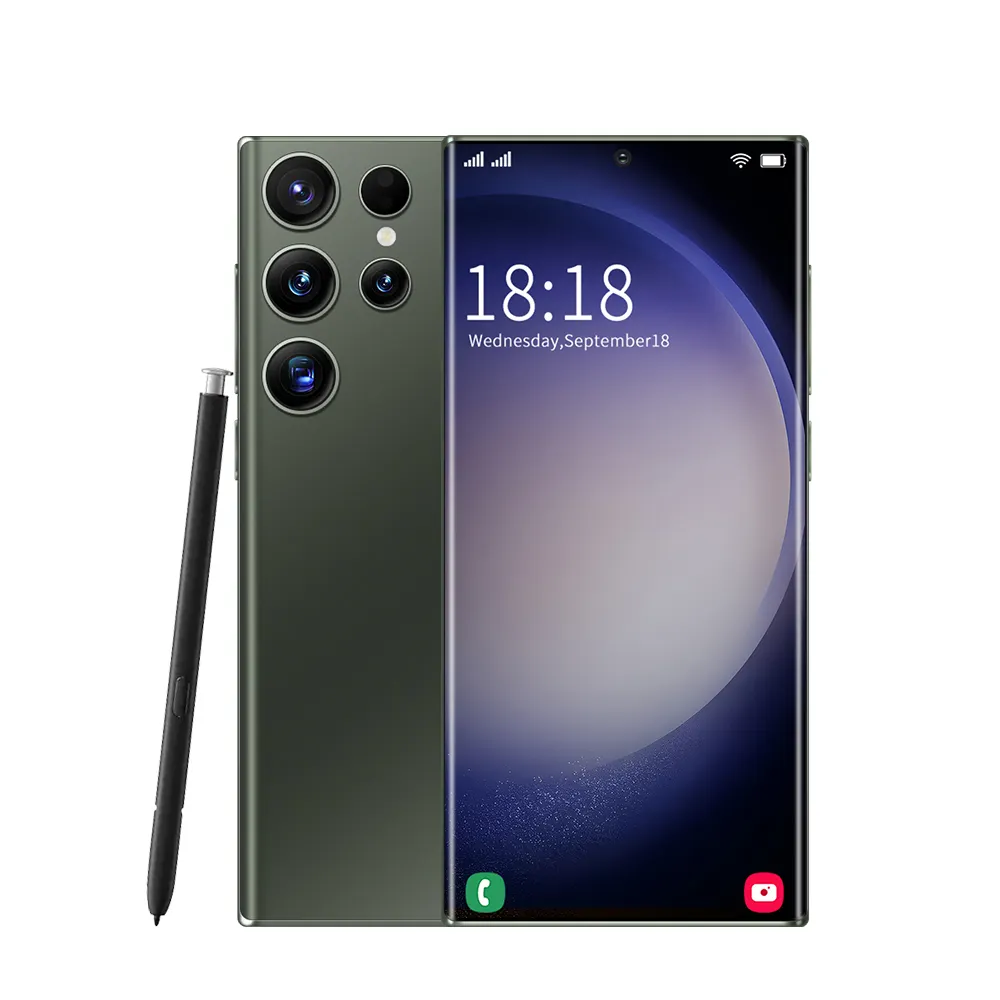 2023 Novo telefone móvel Original S23 Ultra 45W com fio carregamento rápido 5000mAh bateria grande 200MP câmera traseira smartphones