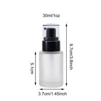 Farbe anpassen 20ml 30ml 40ml 50ml 60ml 80ml 100ml Großhandel Frosted Skin Care Serum Toner Lotion Flache runde Pump Glasflasche