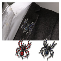 Broche animale tendance, épingle de revers araignée Halloween exagérée, broche personnalisée en strass pour costume, accessoire vestimentaire