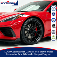 Jantes forgées monobloc concaves CF Custom Gloss Black 20 21 pouces, entraxe 5x120, 10 branches en Y, pour Chevrolet Corvette ZR1 C8