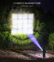 Linterna LEP Recargable con Zoom y Logo Personalizado Gratuito, Antorchas Láser LED de 100000 Lúmenes con Luz de Trabajo COB