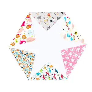 Double Side Mềm Tam Giác Bé Yếm, 100% Cotton Bandana Bé Nước Bọt Khăn