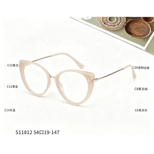 กรอบแว่นตาแฟชั่นสำหรับผู้หญิง สีผสม เลนส์ CR39 ป้องกันแสงสีฟ้า แว่นสายตาอ่านหนังสือ - Product Image 3