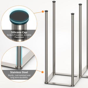 Égouttoir à bouteilles et gobelets en acier inoxydable pour eau gazeuse - Product Image 2