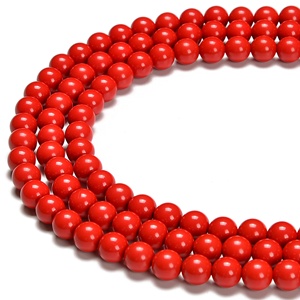 Cinnabar Smooth <strong>Round</strong> 6mm 8mm 10mm <strong>Beads</strong> Gemstone Loose <strong>Beads</strong> for Jewelry Making - Product Image 2