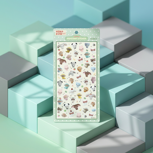 Korean HINAKUU 3D Waterproof PVC Popcorn <b>Stickers</b> Fluffy Friends Cute Soft Character <b>Sticker</b> Sheet Diary Planner Laptop Phone - Product Image 2