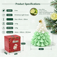 Vela Aromática 3D con Forma de Árbol de Navidad, Caja de Regalo de Lujo, Decoración Navideña para Mesa, Vela Perfumada, Regalo de Navidad para el Hogar