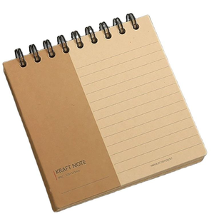 迷你A6牛皮纸螺旋笔记本准备发货亚麻封面学生待办事项清单记事本，带120活页内页供日记使用 - Product Image 6