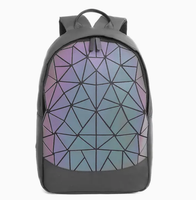 Sac à dos holographique réfléchissant haute visibilité, léger et grande capacité, pour l'école, le bureau et l'ordinateur, certifié BSCI GRS