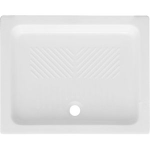 Plato de Ducha Rectangular de Cerámica 80 x 100 cm, Altura 10 cm, con Drenaje, para Baño - Product Image 1
