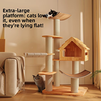 Espace d'activité pour chat Cadre d'escalade pour chat Structure robuste en bois massif Base antidérapante Assemblage facile