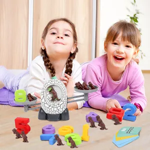 Mainan Anak Skala Keseimbangan Dinosaurus Mini, Mainan Matematika Montessori, Papan Angka Digital, Mainan Pembelajaran Pendidikan