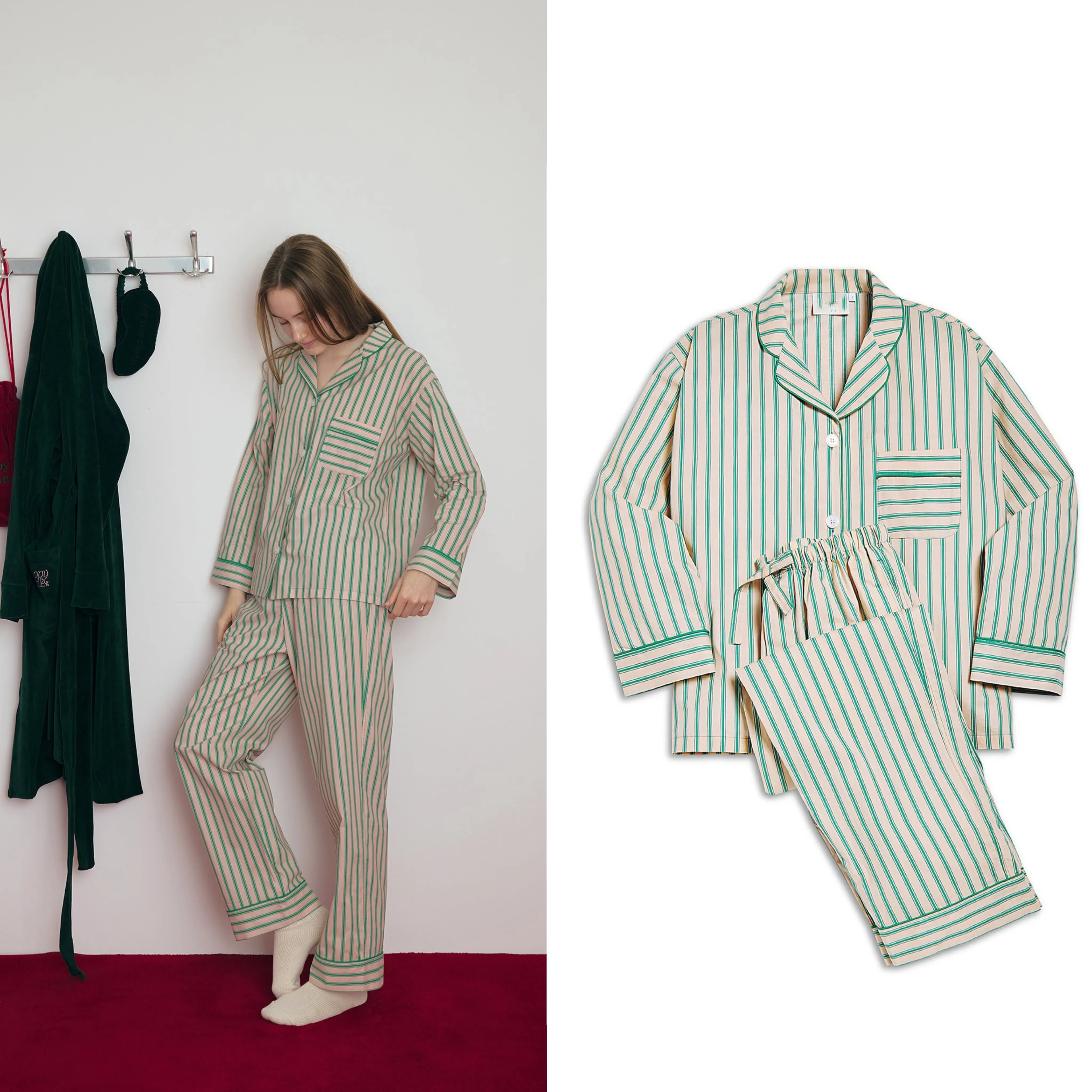 Haute qualité 2 pièces ensemble maison Homewear sommeil pyjama pour femmes manches courtes rose hommes bambou vert été coton bleu OEM printemps