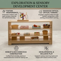 Meuble de rangement Montessori en contreplaqué de bouleau pour jouets, étagère ouverte, organisateur pour enfants, mobilier de maternelle pour salle de classe préscolaire
