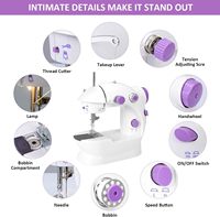 Kit de couture portable DIY pour débutants : mini machine à coudre de voyage et kit de couture à domicile pour travaux d'aiguille – Vente en gros
