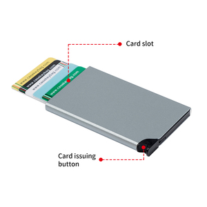 Porte-cartes multifonction pour hommes en aluminium, personnalisable, avec blocage RFID et compatible NFC, tendance, vente en gros - Product Image 3