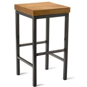 Multi-Use Square Shape Wood Top Metal <b>Stool</b> Stand for Birthday Parties Living Room Outdoor Bedroom School Stylish Ottomans - Product Image 1