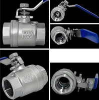 Válvulas de Bola Hembra de Acero Inoxidable de 2 Piezas Carp Journey DN25 Modelo OEM Q11F-64P para Tuberías Industriales de Agua, Aceite y Gas