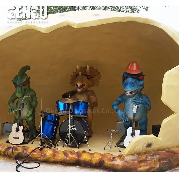 List Of Dinosaurs Animatronic Cartoon Dinosaur Rocking Music Band