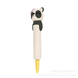 Porte-stylo Panda en plastique souple, design animal mignon, pour enfants, fournitures scolaires, cadeau - Product Image 2