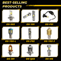 Ampoules de phare LED Dasheng DS-X01 12V H4 avec lentille blanche pour la rénovation/amélioration des phares de moto