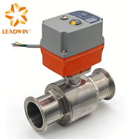 Vanne à boisseau sphérique électrique intelligente motorisée sanitaire 24VDC SS316L à raccord Tri-Clamp 4-20mA, régulée, ODM/OEM