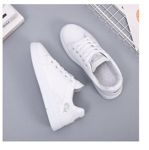 <span class=keywords><strong>Zapatillas</strong></span> <span class=keywords><strong>Blancas</strong></span> para <span class=keywords><strong>Mujer</strong></span> con Plataforma y Suela Gruesa, Zapatos Casuales para Caminar, Modernas, de <span class=keywords><strong>Piel</strong></span> Sintética, con Cordones, de Caña Baja, Deportivas - Product Image 6