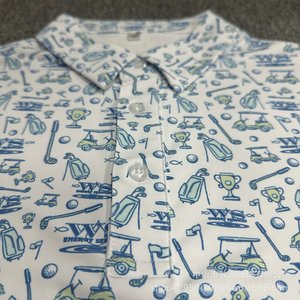 Camiseta Polo Personalizada con Protección Solar, Manga Corta, Transpirable, Absorbe la Humedad, para Hombre y Mujer, Diseño de Flores Blancas, Corte Holgado, Tallas M y S - Product Image 4