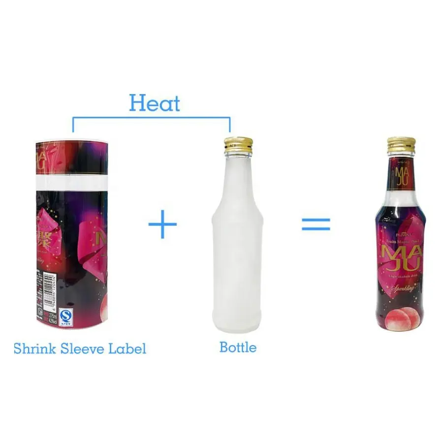 Custom Shrink Sleeves Label Shrink Wrap Label For Beverage Juice Bottle