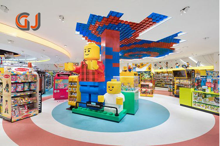 Exhibidor de juguetes personalizado, estante de exhibición de