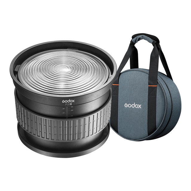 Godox FLS8 Fresnel Lens Focusing Adapter Spotlight Bowens Mount Glass for Godox SL150II SL200II VL150