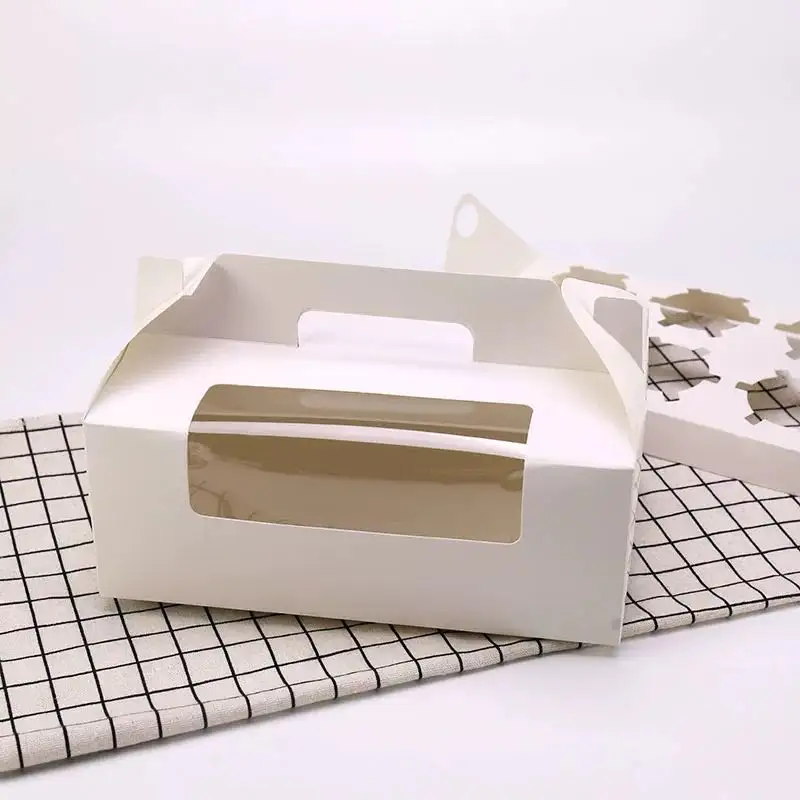 Fashionable New Style Good Quality Varied Cake Box Packaging Portable With PVC Window Paper Insert From Dongguan Manufacturer