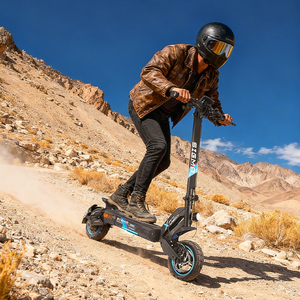 สกู๊ตเตอร์ไฟฟ้า EU Warehouse Dual Motor E Scooter ขับเคลื่อนเร็ว สำหรับขับขี่ออฟโรด พับได้ ล้อ 10 นิ้ว แรงทรงพลัง  ทุกสภาพพื้นผิว K10 Ce Scooter K10 - Product Image 5