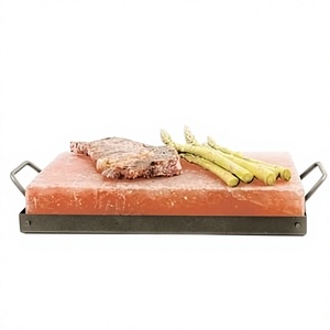 Wholesale Square Shape Himalayan Salt Cooking Slab <b>Plates</b> and Himalayan Salt Block Tray Barbecue Grill <b>Rack</b> for Bbq - Product Image 1