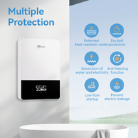 Nouveauté : Chauffe-eau électrique instantané commercial à LED, étanche IPX4, mural, puissance 7-8,5 kW, garantie 3 ans