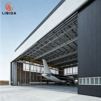 Hangar Prefabricado de Acero para Aviones, Estructura Metálica Personalizada para Mantenimiento y Almacenamiento en Aeropuertos