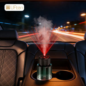 Purificadores de Aire para Auto con Logotipo Personalizado OEM, Difusor de Aroma para Auto en Botella de Vidrio con Luz de Estrella Roja Fantasía de 160 ml, Dispositivo Aromatizante para Auto - Product Image 1