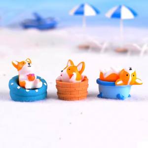 Estilo <span class=keywords><strong>de</strong></span> vacaciones Hawaiano DIY mascota perro paraíso 3D Animal resina cabujón dibujos animados casa <span class=keywords><strong>de</strong></span> muñecas miniatura decoración del hogar juguetes arte tema - Product Image 4